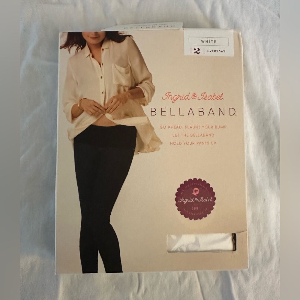 Ingrid & Isabel Bellaband Maternity Support Band White  Size 2. New in box